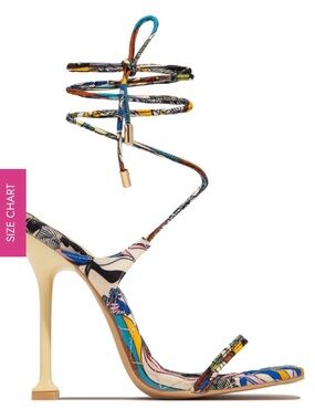 Miss Lola Multicolor Floral Lace-Up Sandal